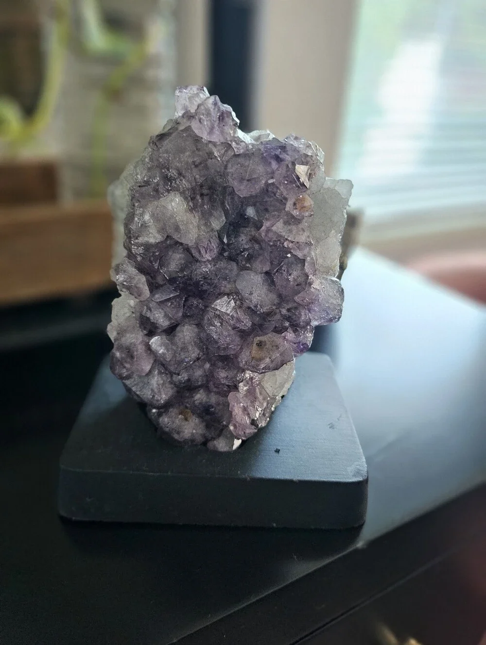 Amethyst Crystal Cluster Decorative Accent - Purple